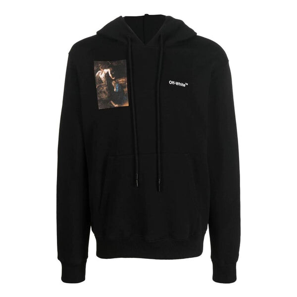 

Толстовка men's fw22 character printing hooded long sleeves loose fit black Off-White, черный