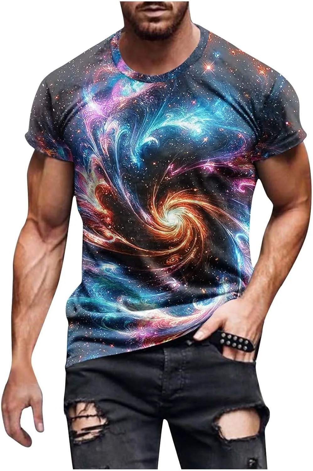 

Футболка мужская Lightweight Casual Crewneck с 3D принтом