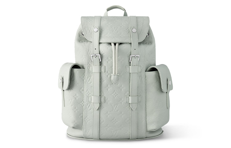 

Кожаный рюкзак CHRISTOPHER с отделкой из коровьей кожи малый мужской серо-зеленый LOUIS VUITTON