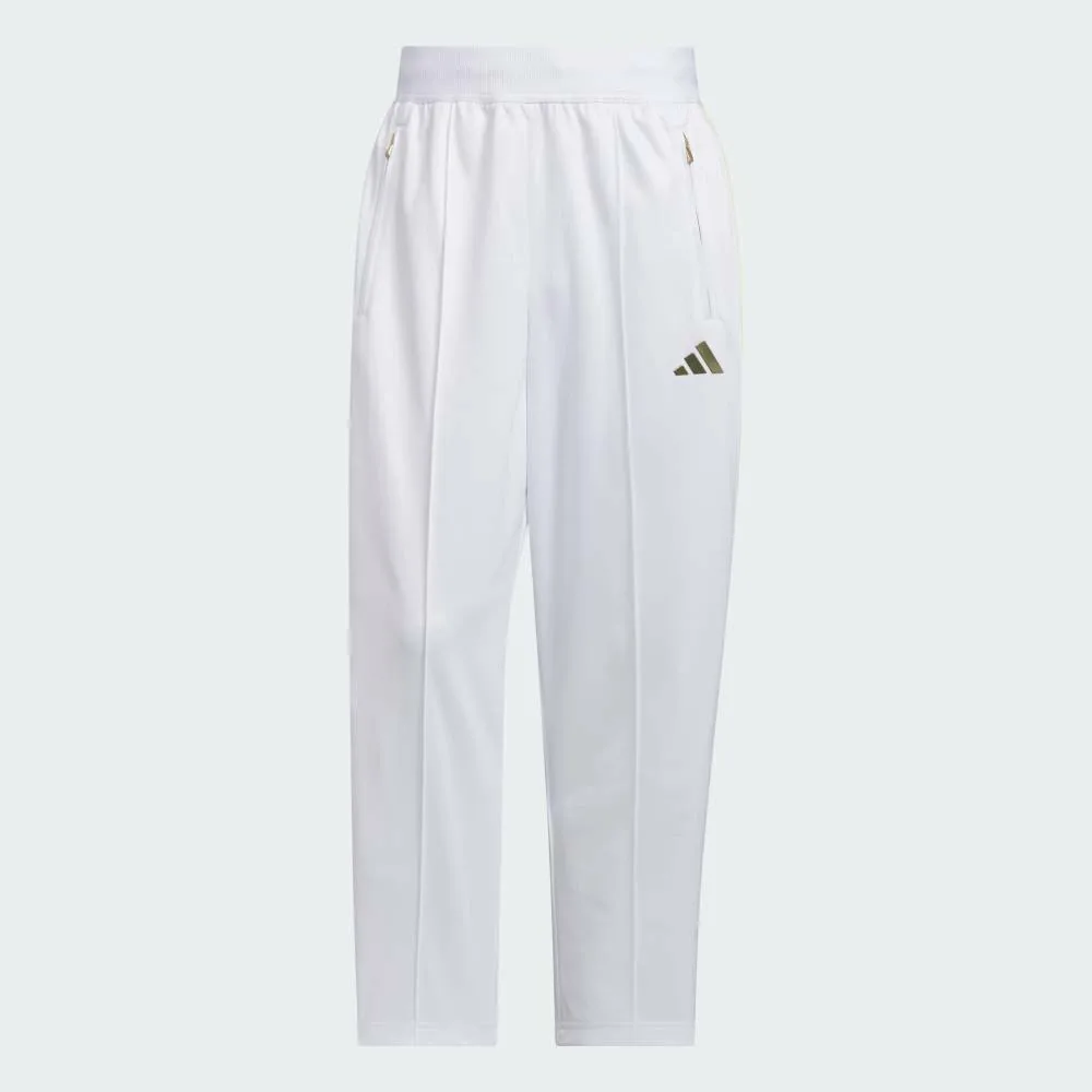 Официальные спортивные брюки Adidas Stadium Gold свободного кроя с открытым низом, цвет White — фото 4