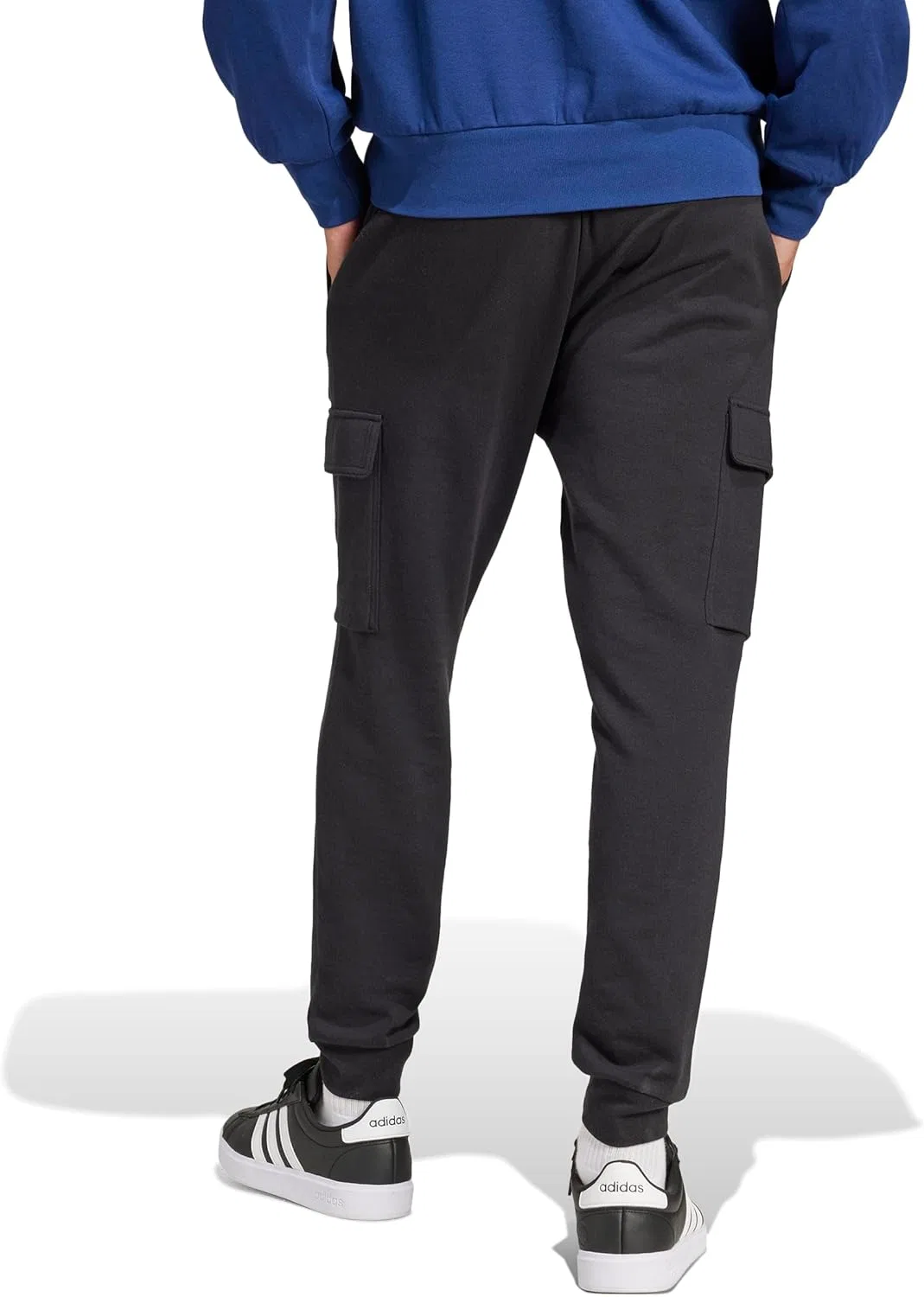 Мужские спортивные брюки adidas Essentials Feelcozy из французской махровой ткани с отворотами — фото 2