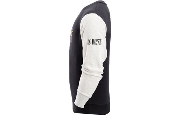 Футболка Nike NBA Lakers Courside long sleeves 'Black White', черный — фото 3