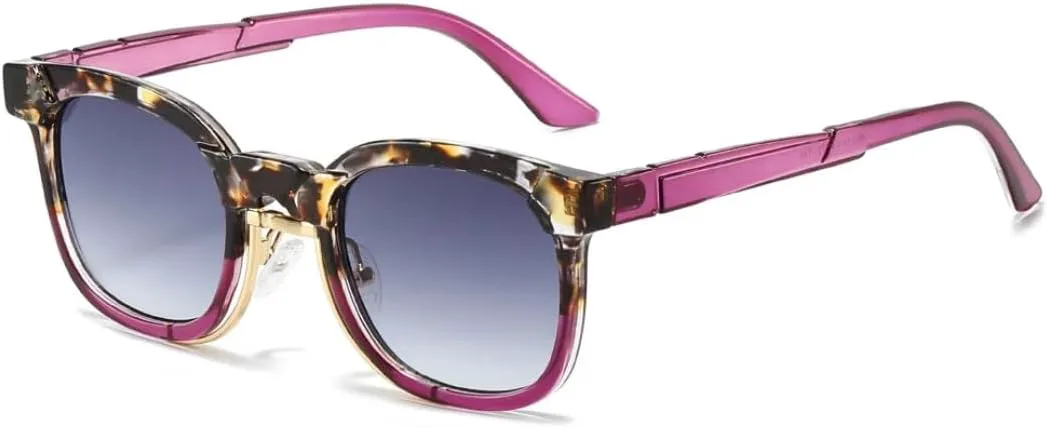 

Модные солнцезащитные очки для женщин и мужчин, градиентные круглые, в стиле ретро, ​​с заклепками, роскошные, с защитой от УФ-излучения UV400 HHZZYVY, Purple