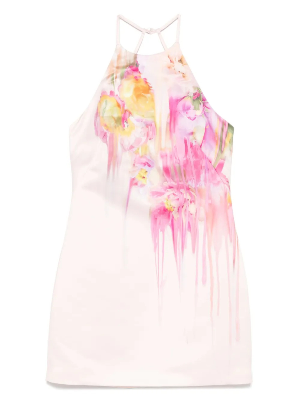 

Платье мини с цветочным принтом Blumarine, розовый