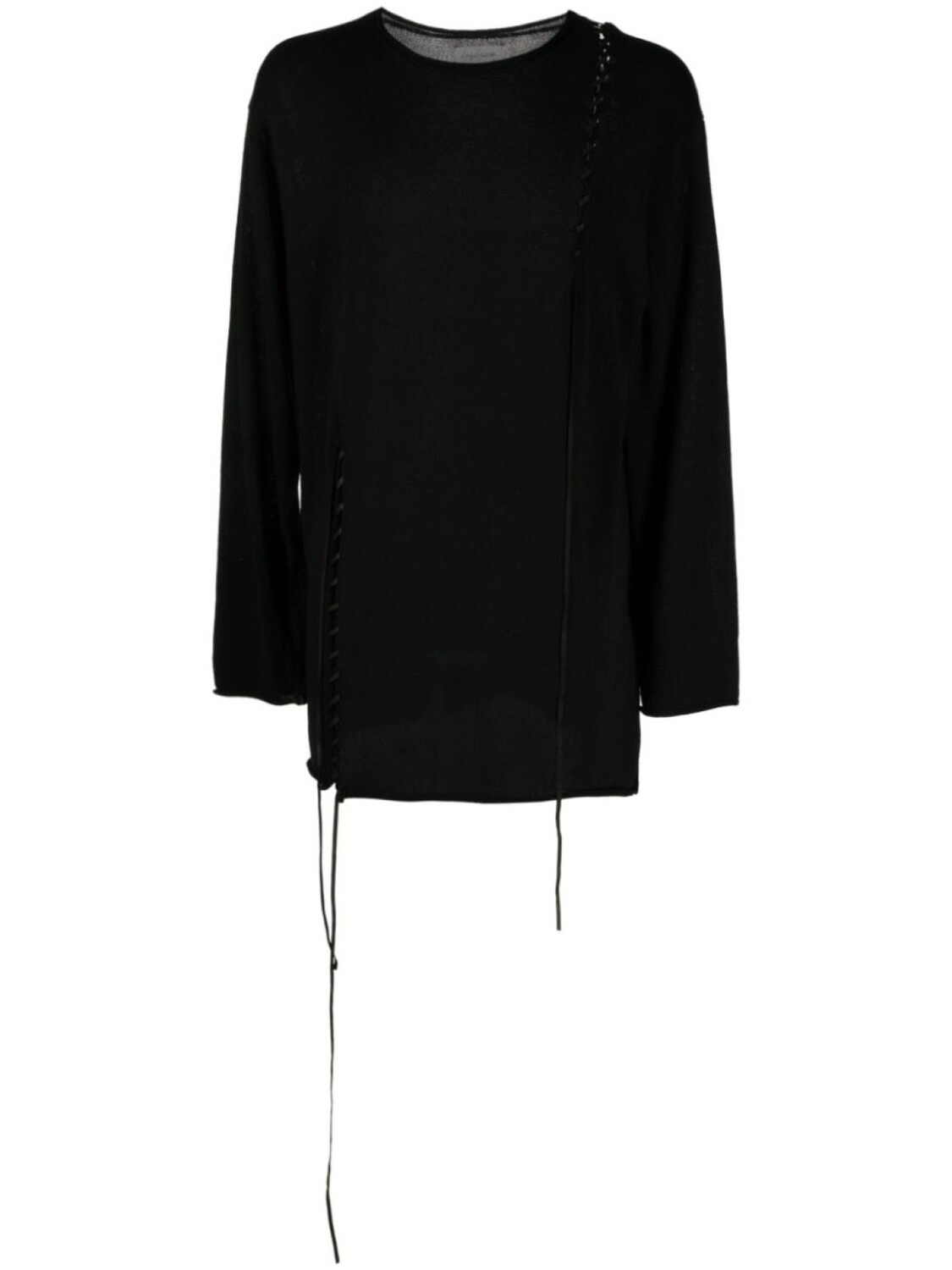 

Yohji Yamamoto толстовка с плетеной отделкой, черный