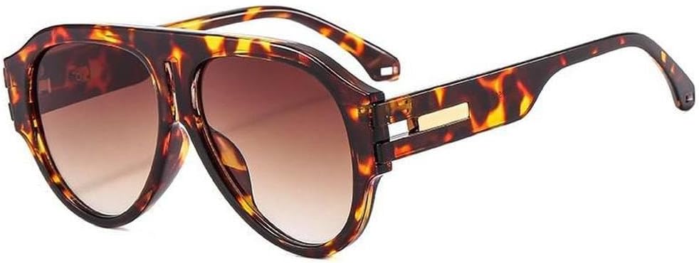 

Солнцезащитные очки женские винтажные в крупной оправе, мужские модные роскошные солнцезащитные очки с защитой от УФ-излучения UV400, очки большого размера TVTBBVV, Leopard