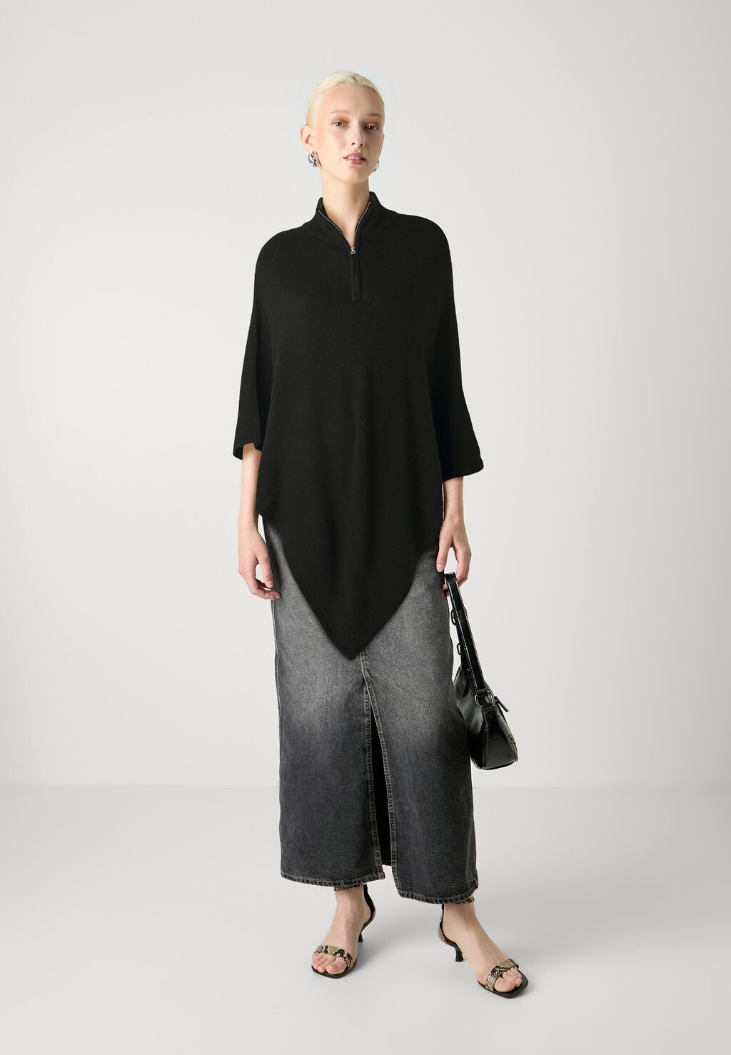 

Пончо VIADDO HIGH NECK ZIPPER PONCHO VILA, черный