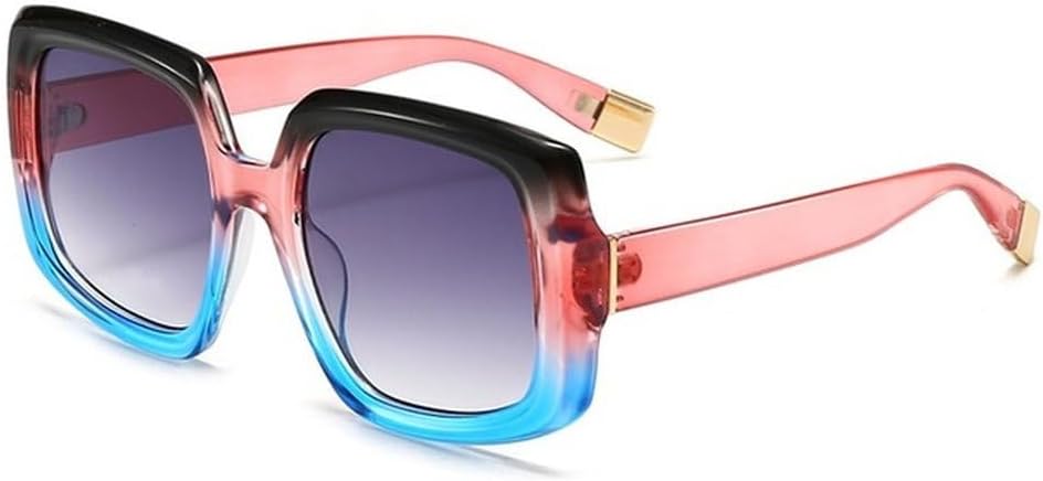

Цветные солнцезащитные очки для женщин с градиентной оправой, для мужчин и для путешествий, мужские и женские, с защитой от УФ-излучения UV400, класса люкс LVTFCO, Pink