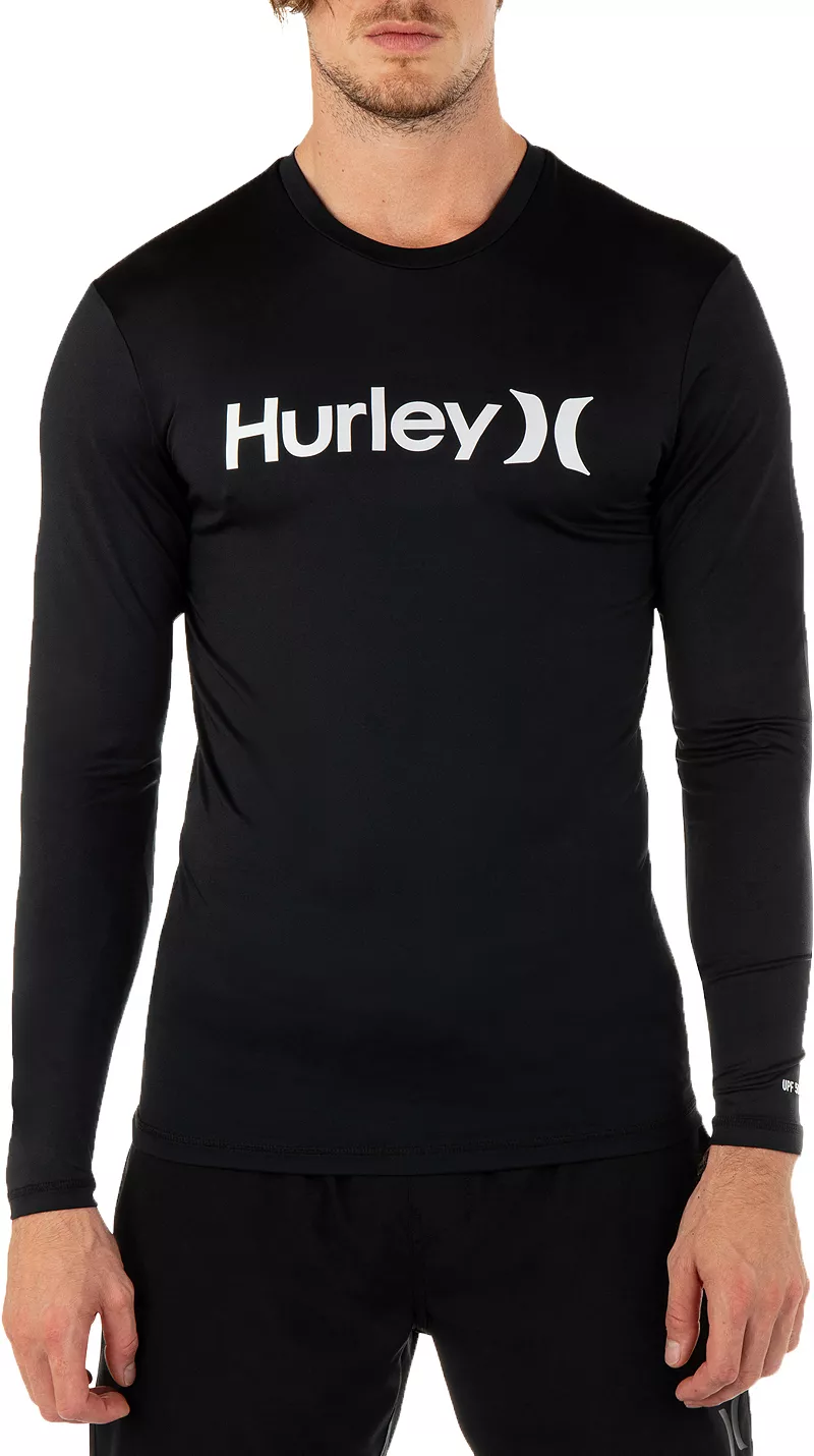 

Мужской рашгард Hurley One and Only Quickdry с длинными рукавами, черный