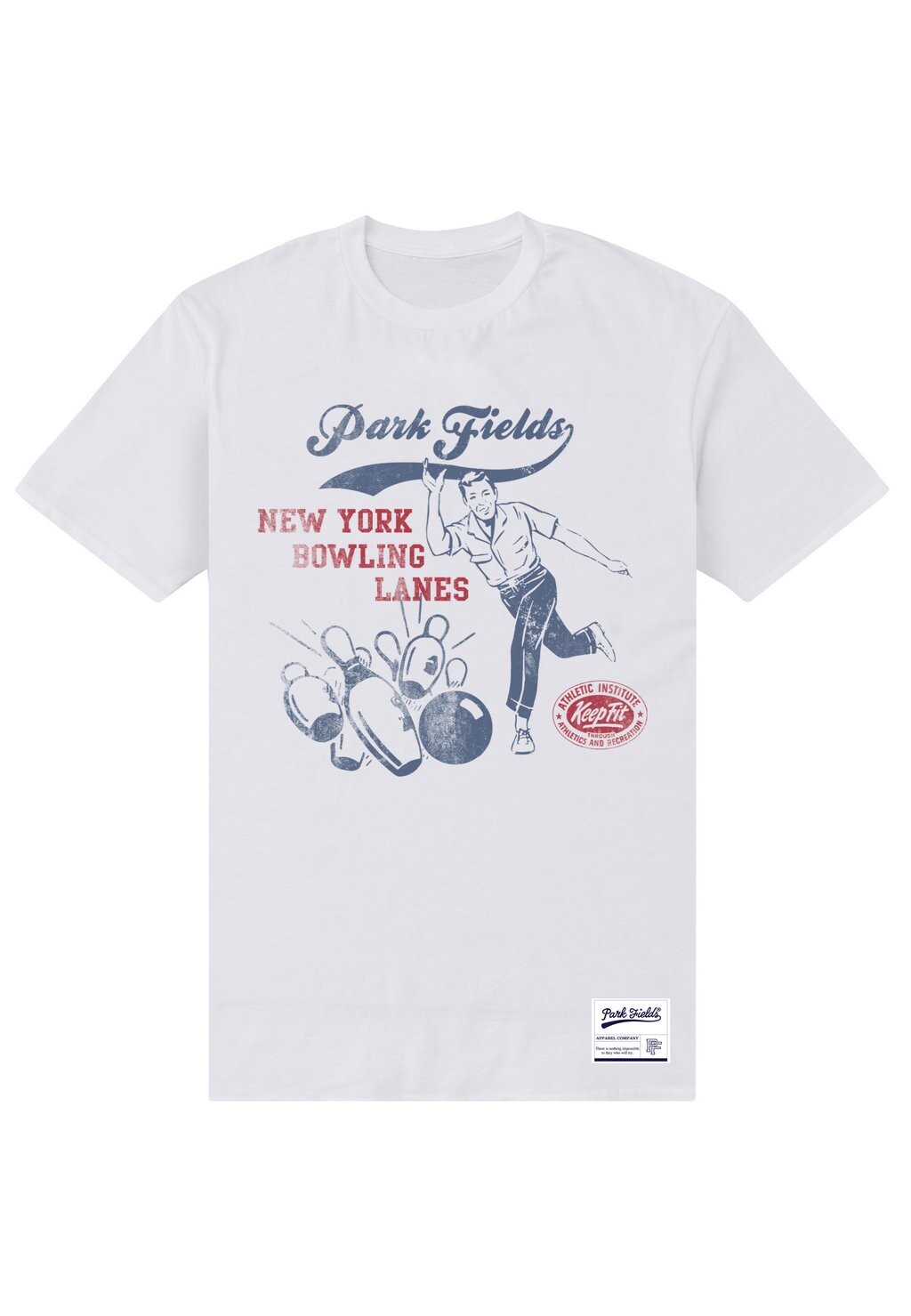

Футболка с принтом NEW YORK BOWLING Henry Tiger, белый