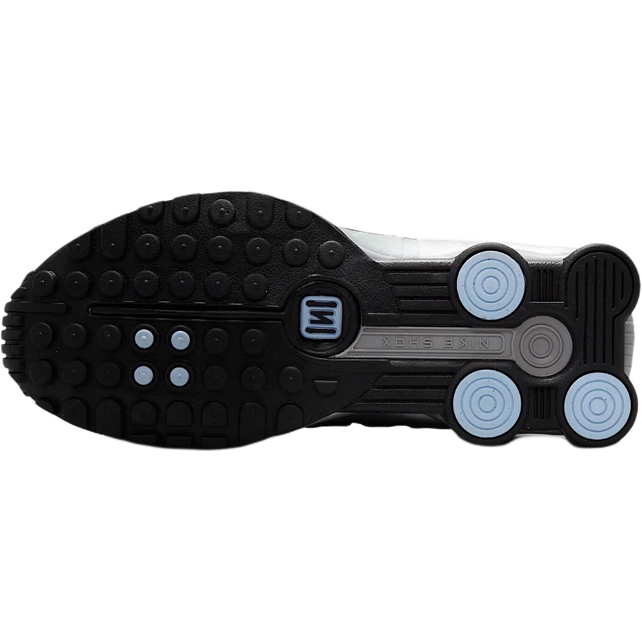 Детские кроссовки Shox R4 с низким верхом, устойчивые к истиранию Nike, серебряный/черный — фото 4