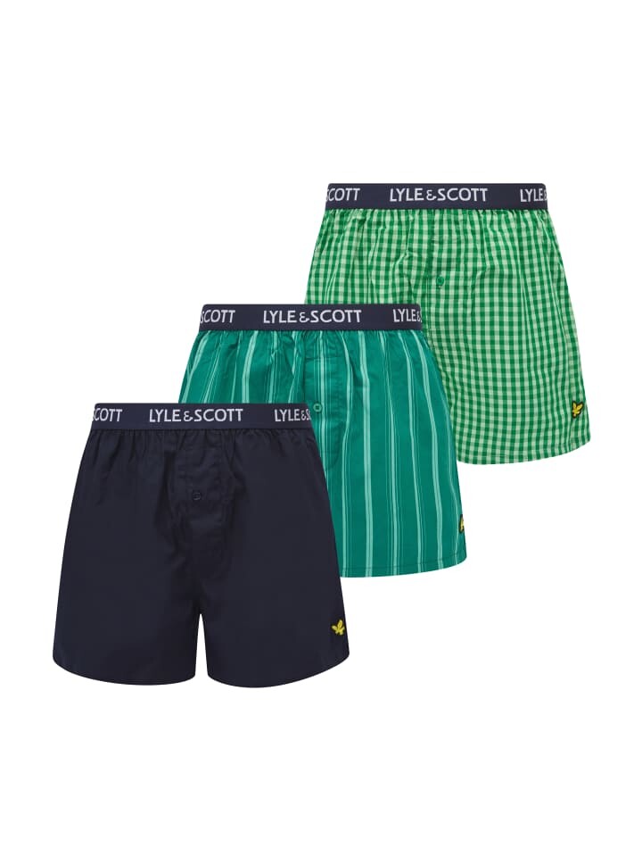 

Трусы боксеры Lyle & Scott Boxer 3-Er Set, цвет Dunkelgrün/Grün/Dunkelblau