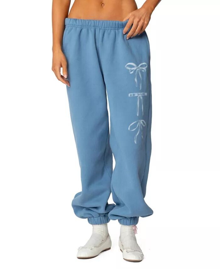 

Женские спортивные штаны Bow Bliss Oversize Edikted, синий