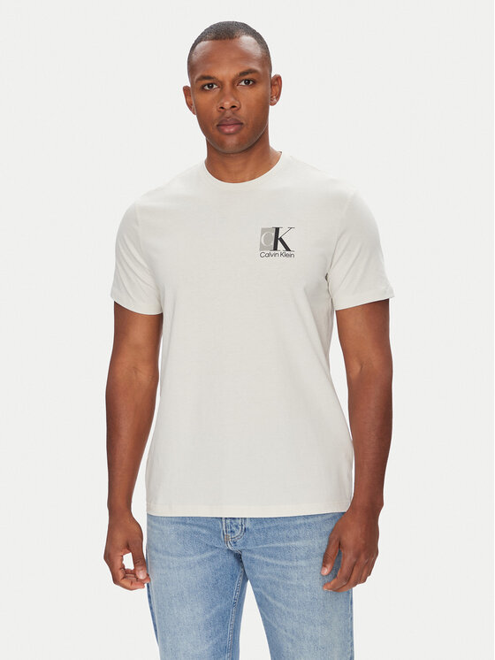 

Футболка обычного кроя Abstract Graphic LV04RC853G Calvin Klein, экрю