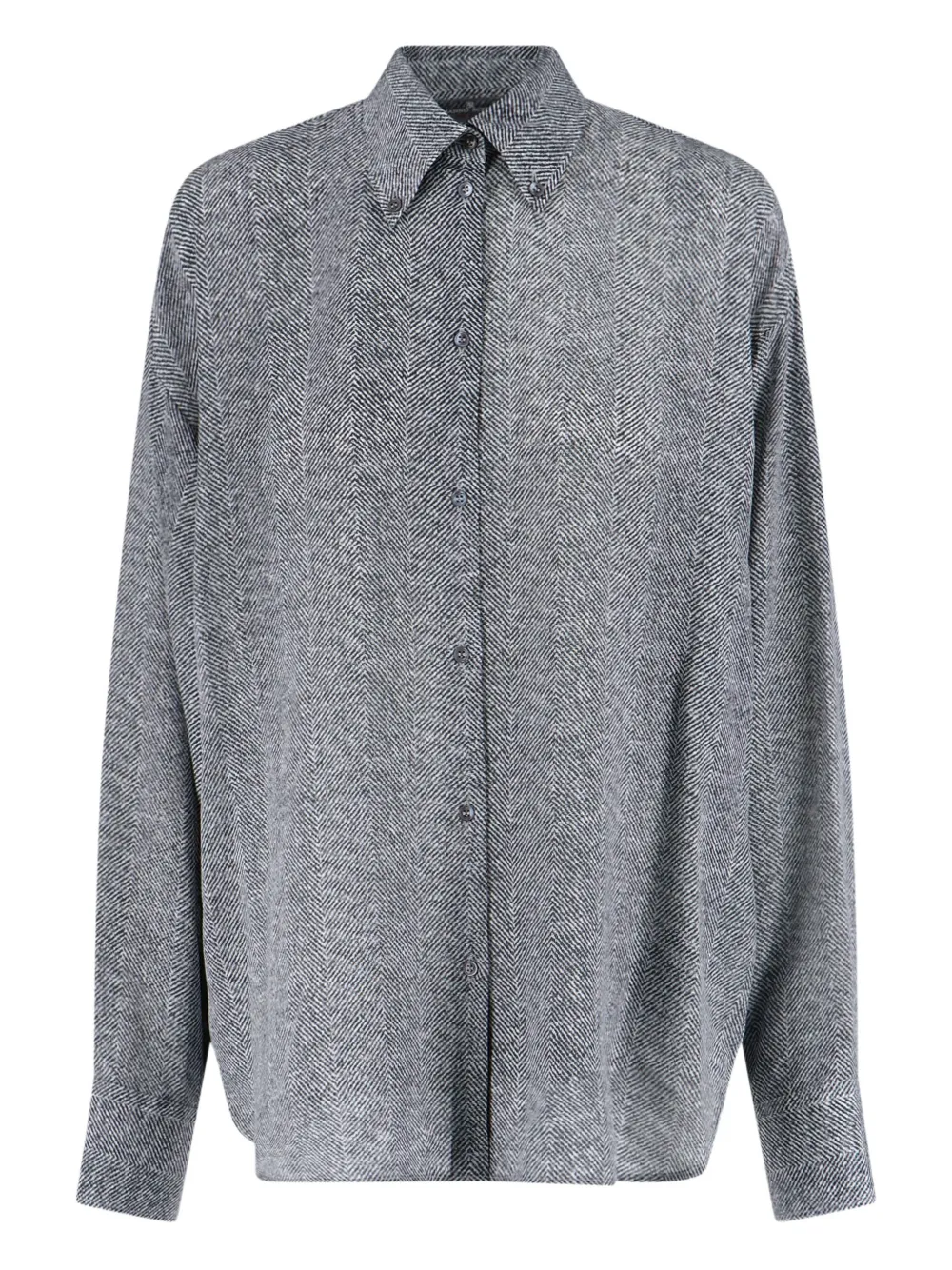 

Рубашка с узором в елочку Ermanno Scervino, черный
