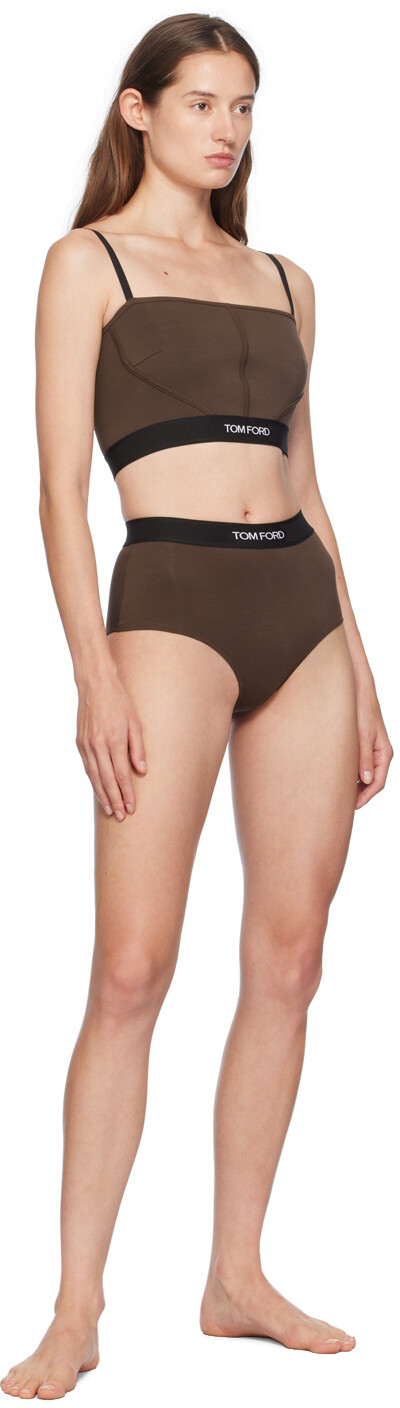 TO FORD Коричневый одал Фирменный блузка TOM FORD — фото 4