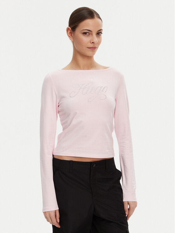 

Блузка облегающего кроя 50537227 Hugo, розовый