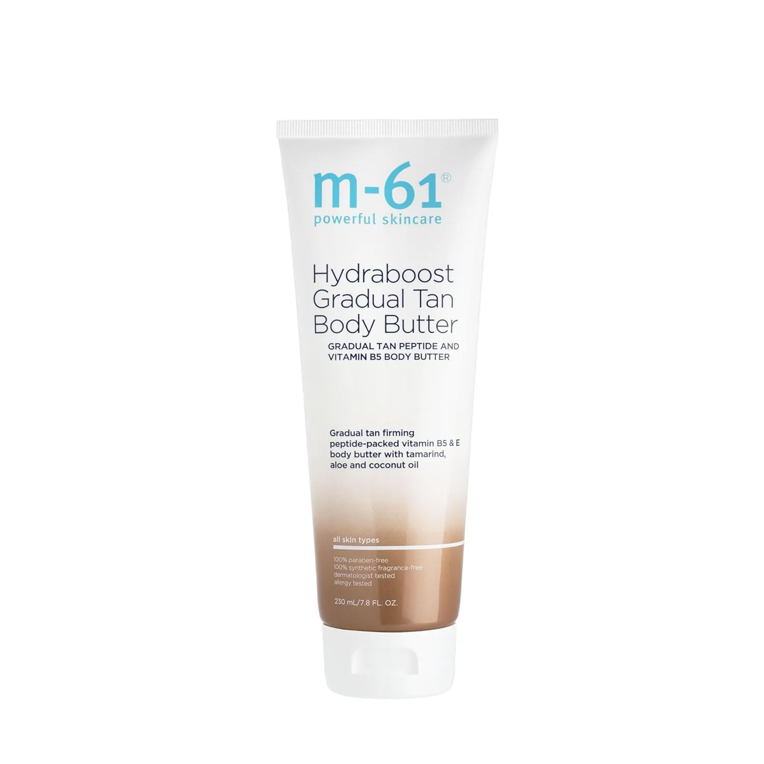 M-61 Hydraboost Gradual Tan Body Butter, увлажняющий и подтягивающий лосьон для тела без запаха, для ровного автозагара, с витамином E, алоэ и кокосовым маслом, 230 мл 231 мл (1 шт.)