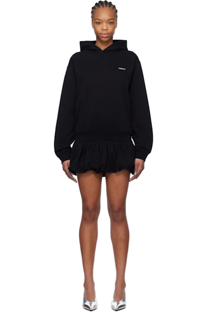 

Платье Black Basque Logo Hoodie Minidress Coperni