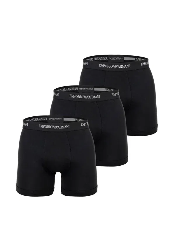 Трусы боксеры 3 pack Emporio Armani, черный/черный/черный