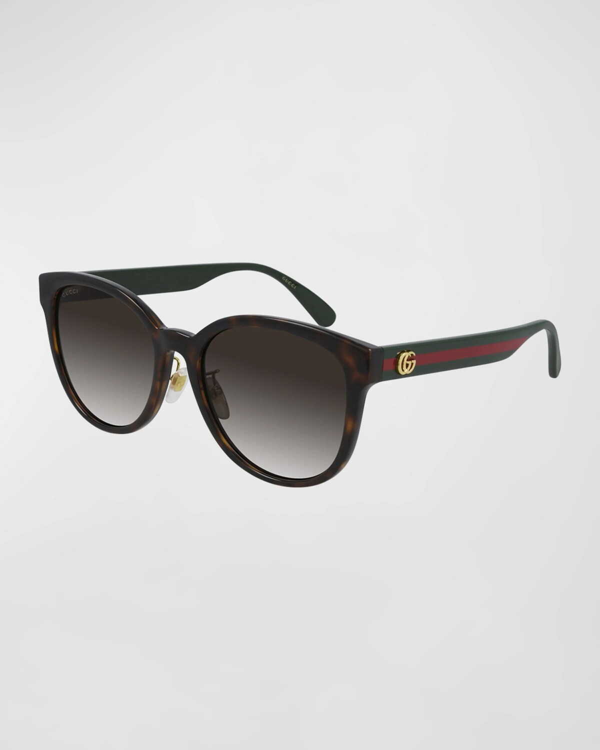 

Круглые солнцезащитные очки из ацетата Gucci, цвет Brown Pattern