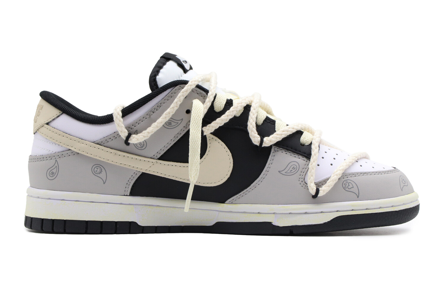

Кроссовки Nike Dunk Skateboard Shoes Women's Low-Top Black Gray