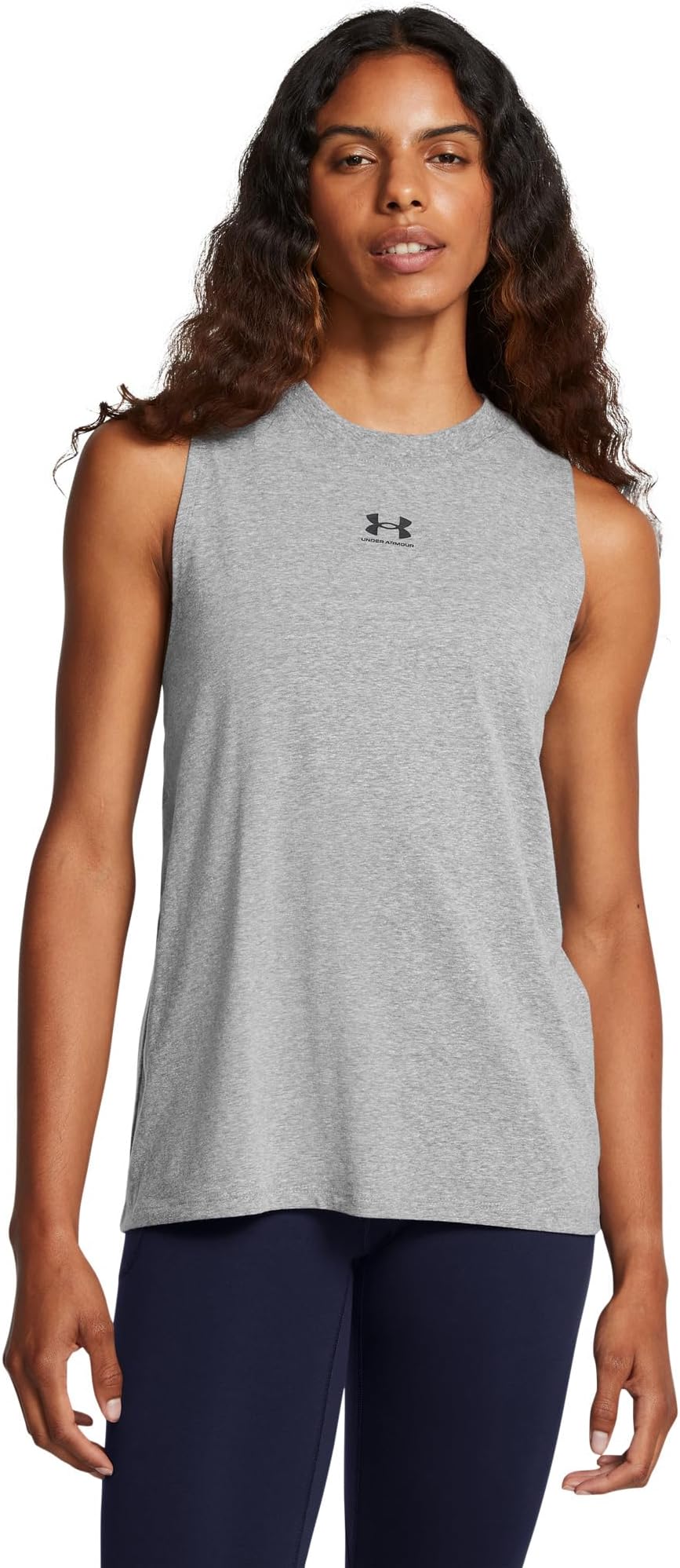 

Топ Under Armour Rival Muscle Tank, цвет Castlerock/Black