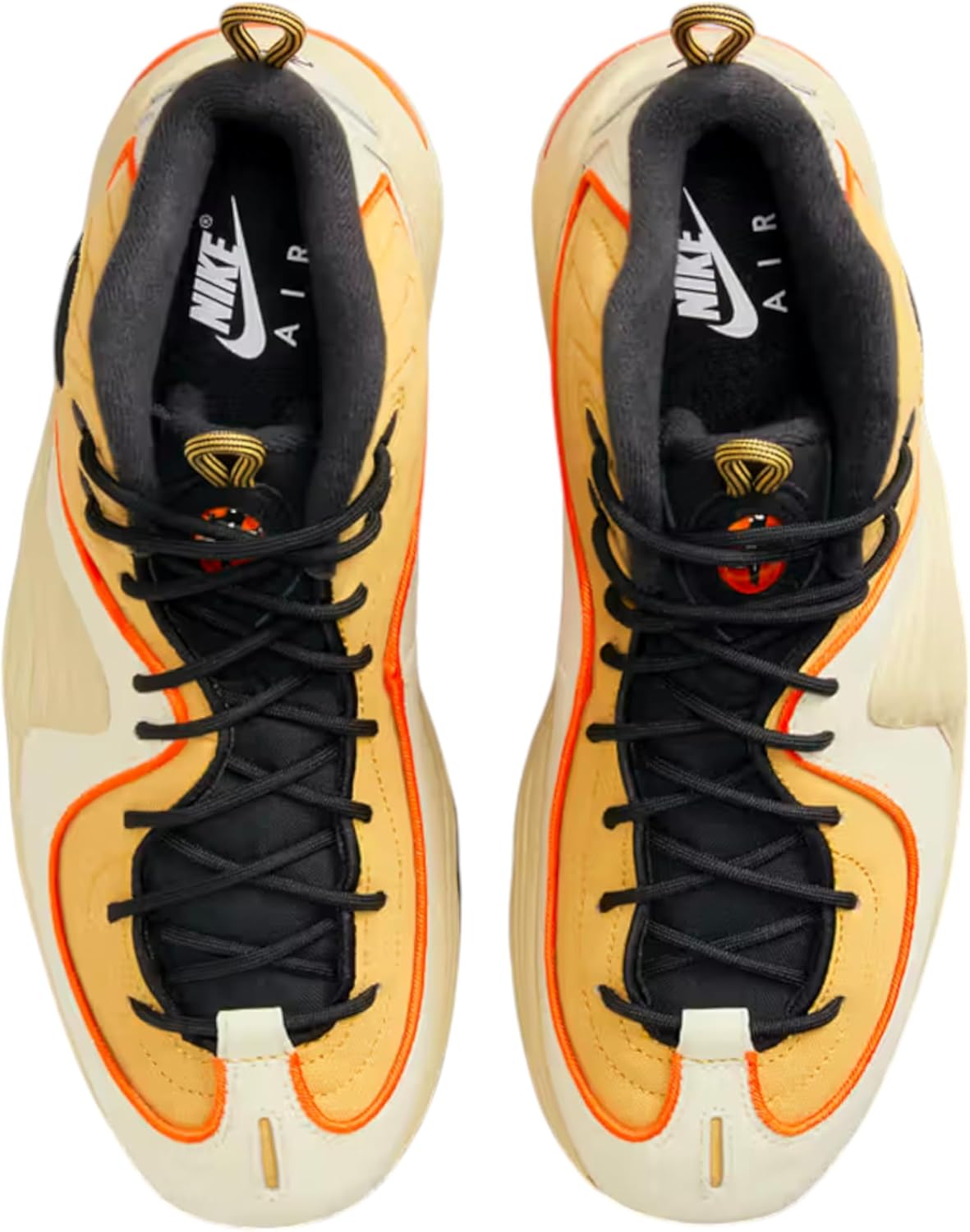 Кроссовки Nike Air Penny 2 - Black / Multi Color / White / Football Grey, черный/оранжевый/золотой — фото 4
