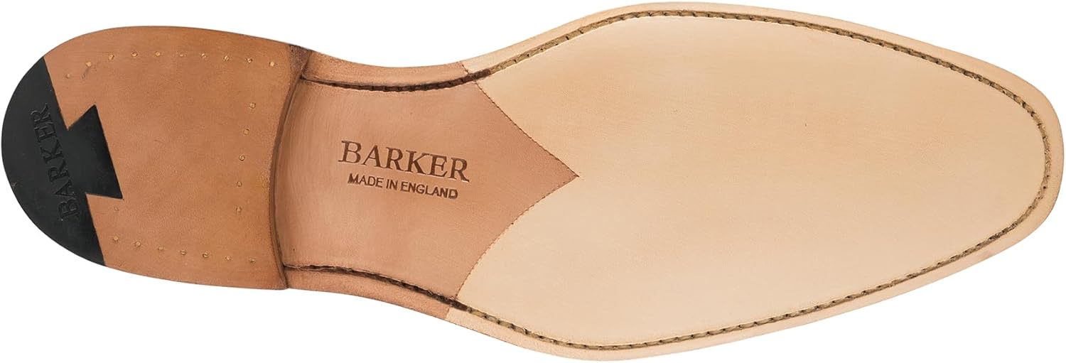 Мужские ручные оксфорды Barker Johnny из кожи - с прошивкой Гудьир, полностью кожаная подошва и подкладка, премиальные официальные туфли для бизнеса и свадеб, черный — фото 4