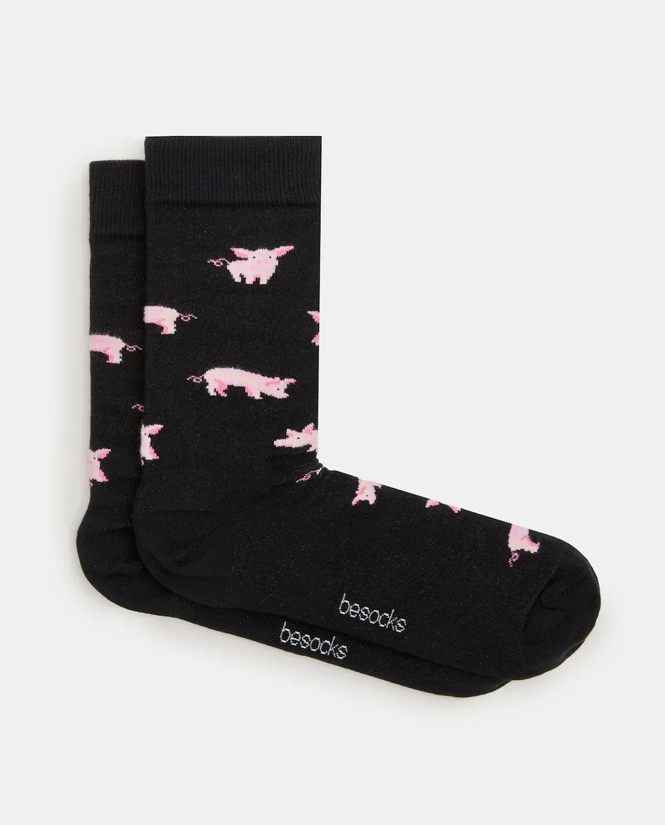 

Высокие унисекс носки из органического хлопка Besocks, черный