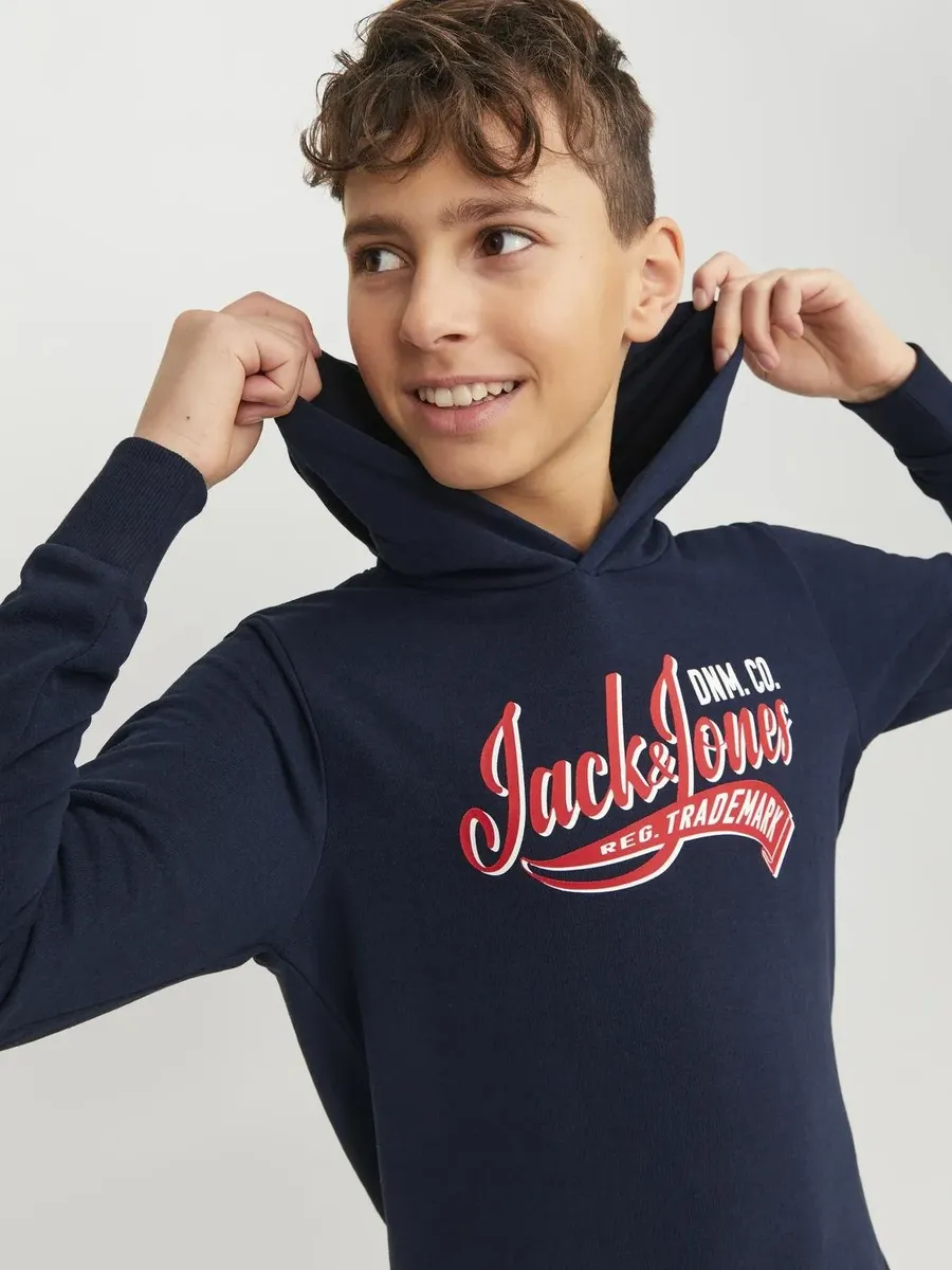 

Детская толстовка Jack & Jones "JJELOGO SWEAT HOOD 2 COL 23/24 SN MNI" Jack & Jones Junior, синий