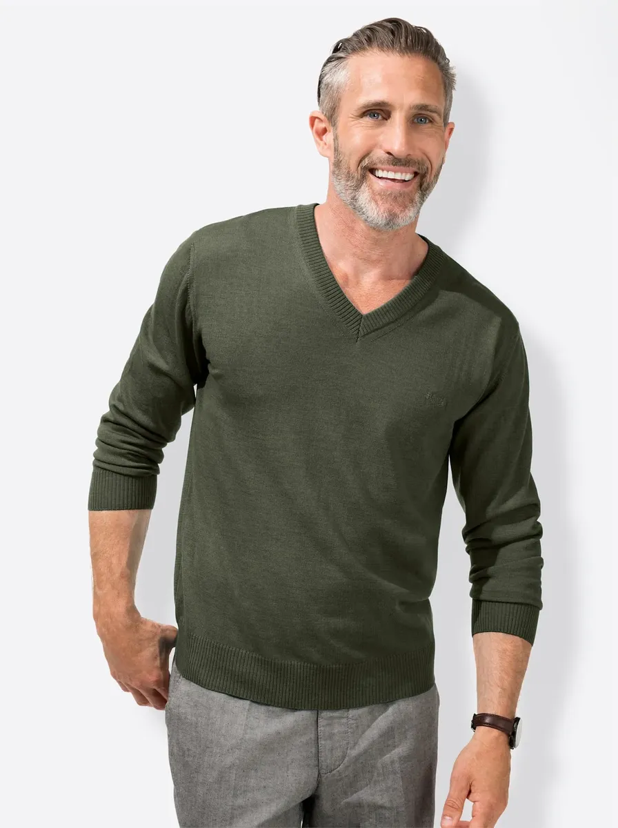

Marco Donati Свитер с V-образным вырезом "V-Sweater", хаки