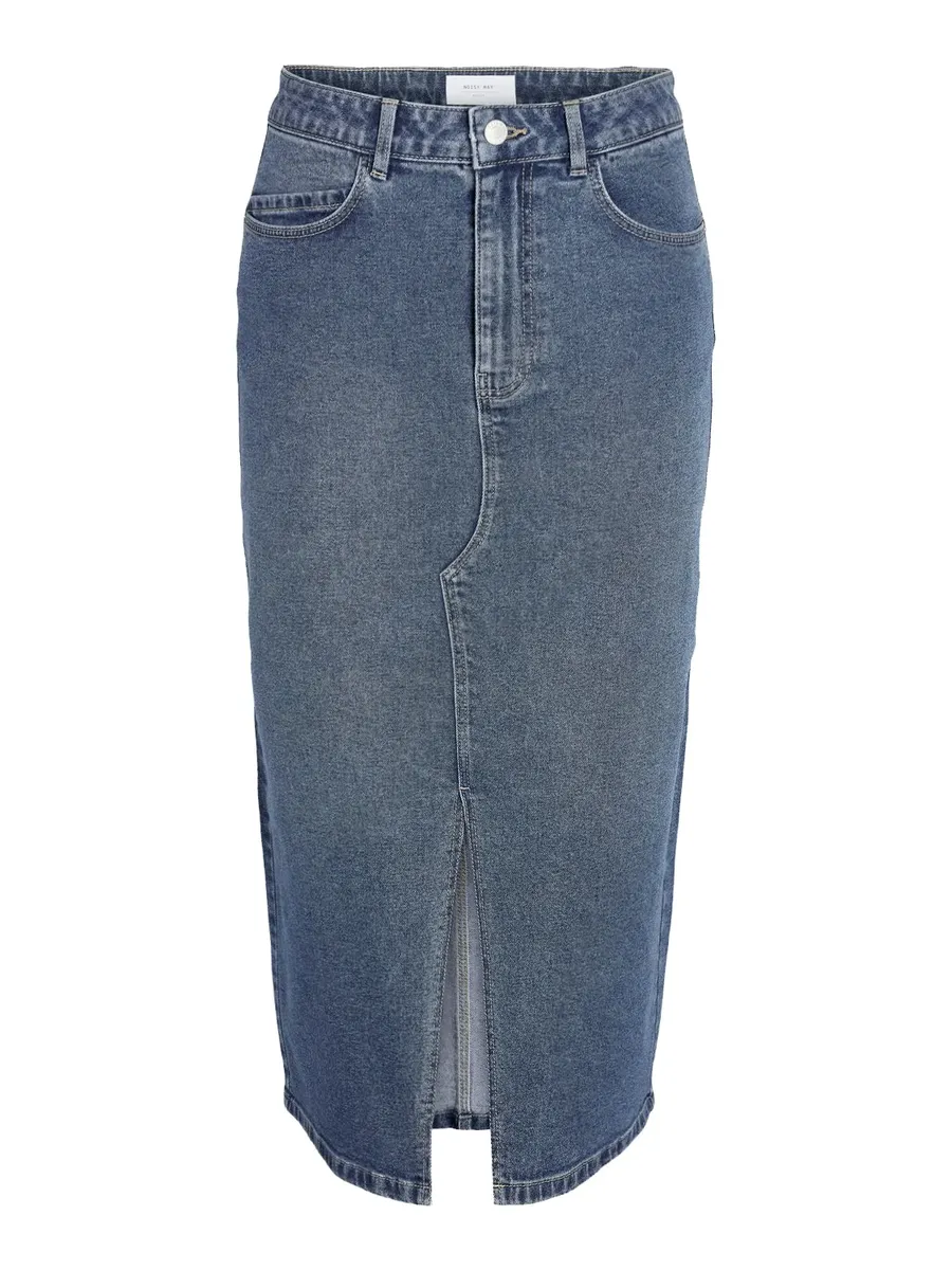 

Джинсовая юбка "шумный май" "NMKATH NW SLIT MIDI SKIRT VI477MB NOOS" Noisy May, синий