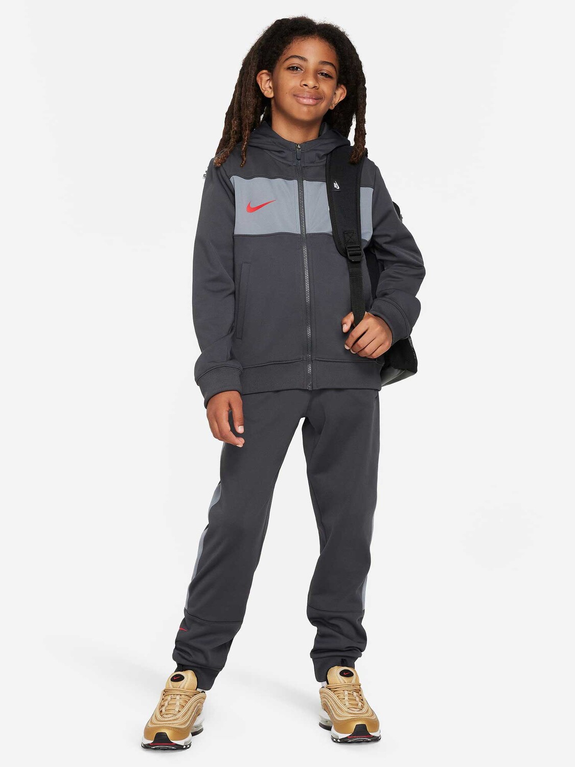 

Толстовка Nike B NSW N AIR PK FZ HOODIE, серый