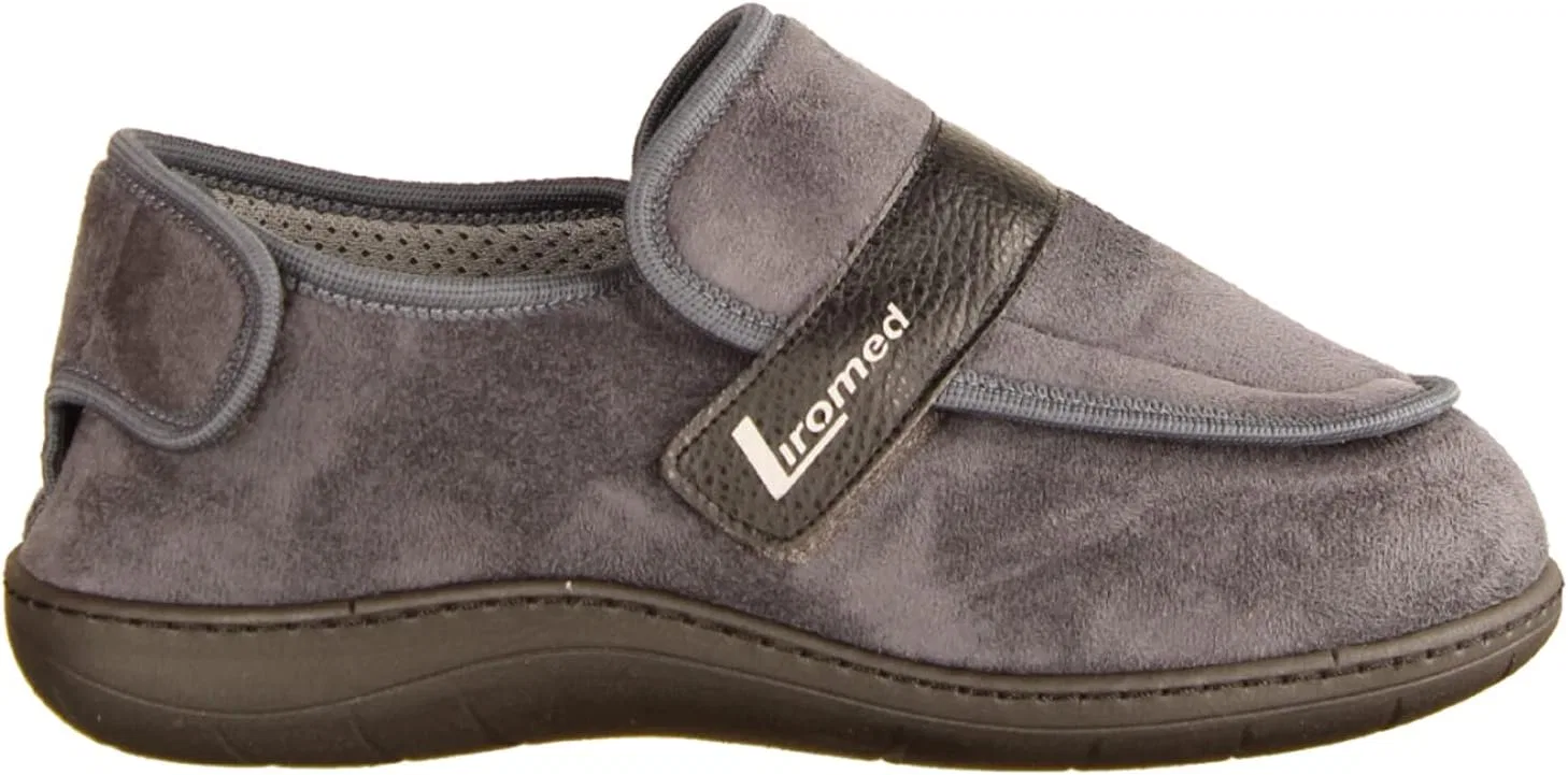 LIROMED 830 Голубой (серый) - Закрытые тапочки - Мужская обувь для профилактики диабета, серый — фото 4