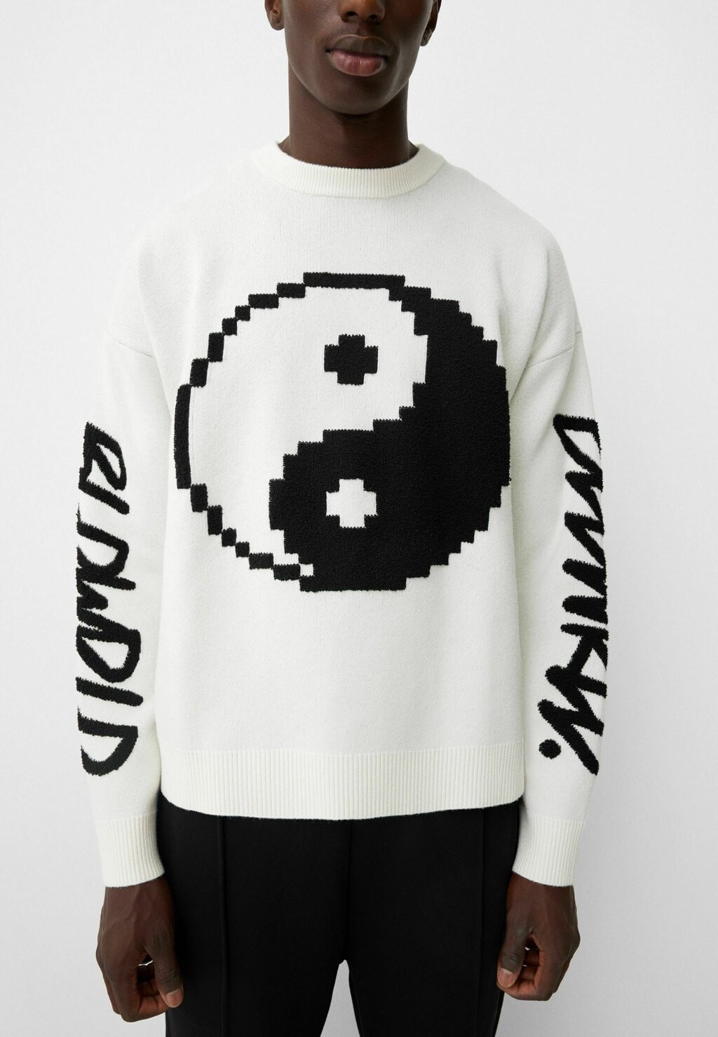 

Джемпер PRINTED Bershka, белый