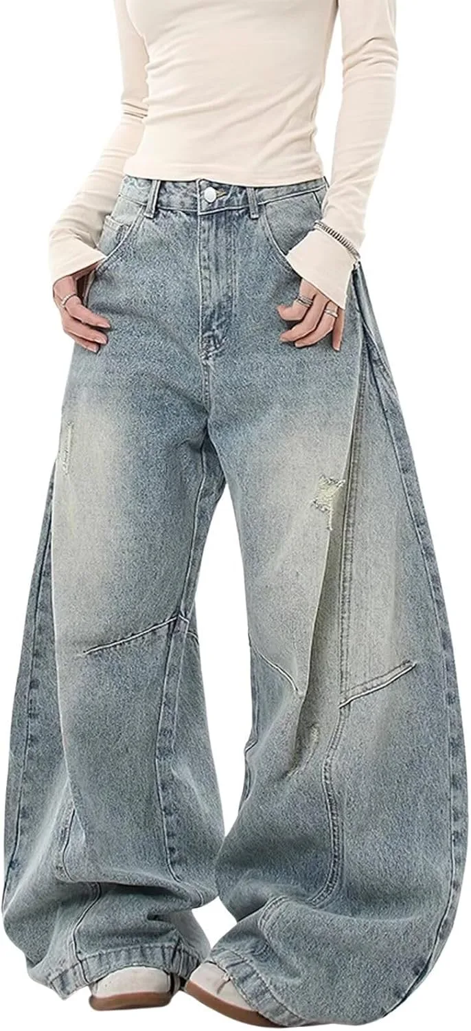 

Брюки джинсы Baggy High Waisted для женщин BeRamg