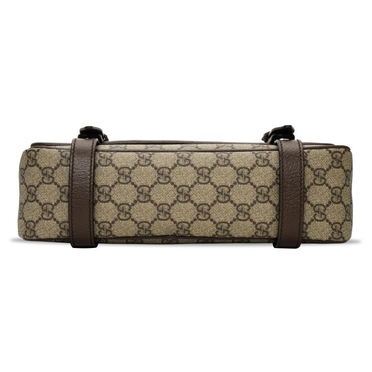 Сумка-мессенджер унисекс из канваса с кожаными вставками GUCCI — фото 4