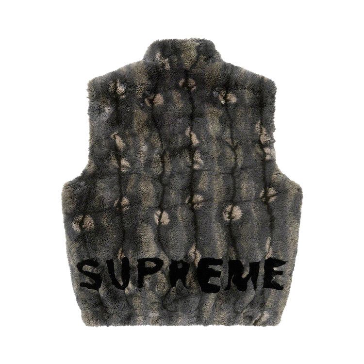 Утепленный жилет Supreme Faux Fur Hooded Vest, Black — фото 2