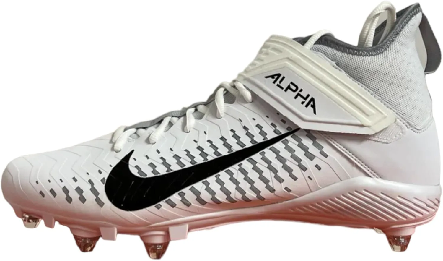 Футбольные бутсы Nike Alpha Menace Pro 2 Mid для мужчин, белый/черный/серый — фото 2