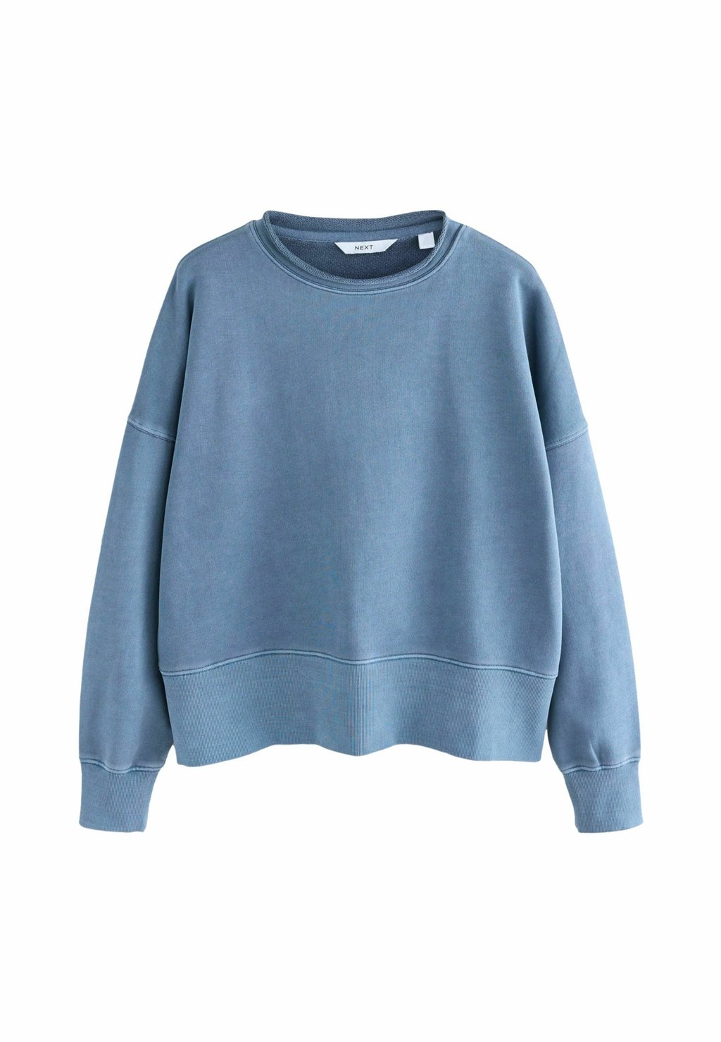 

Толстовка RAW HEM DETAIL WASHED CREW NECK Next, синий