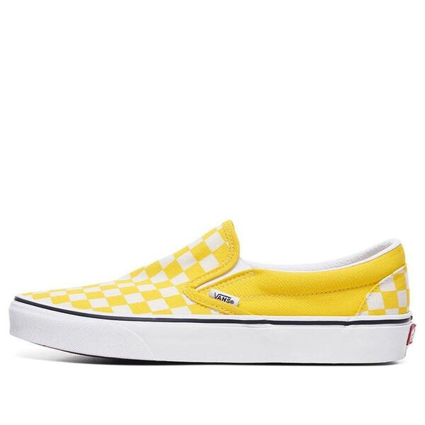 

Кроссовки classic slip-on 'checkerboard - cyber yellow' Vans, желтый
