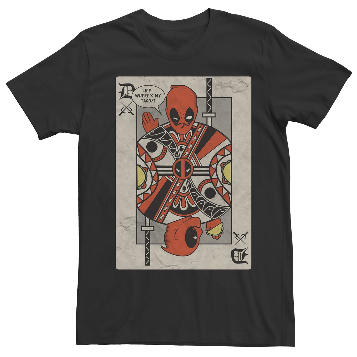 

Мужская футболка с игральными картами Deadpool Licensed Character