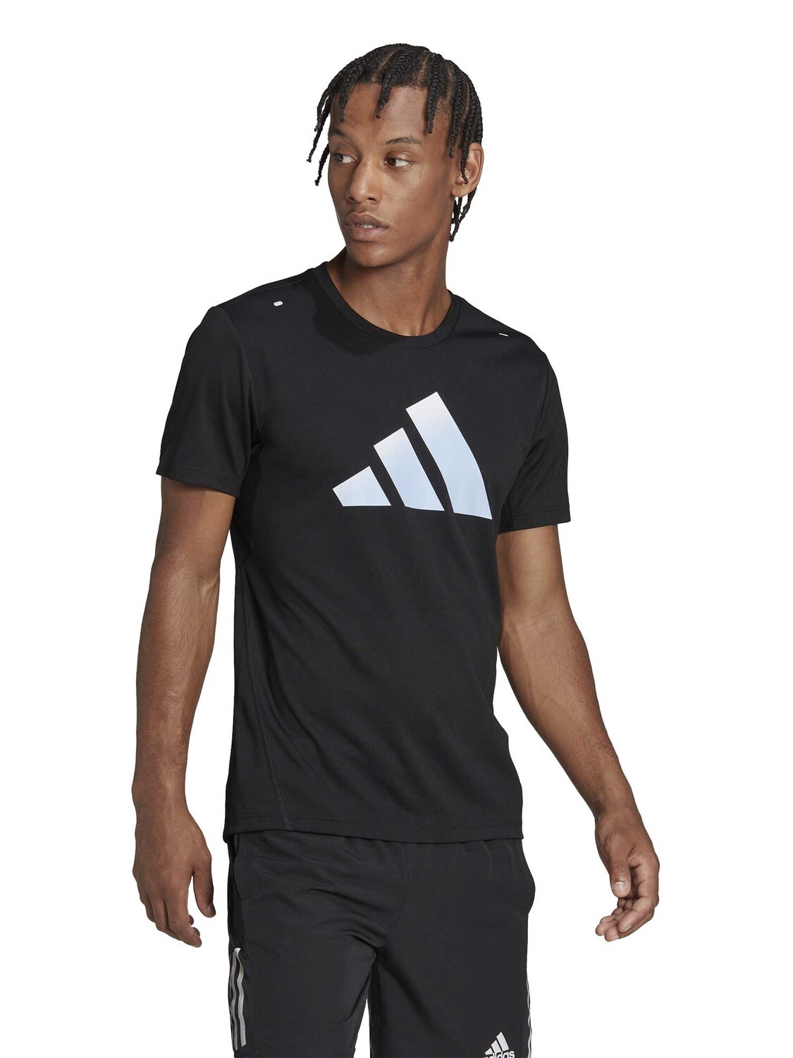 

Футболка Adidas Performance Run Icons 3 Bar Logo, черный
