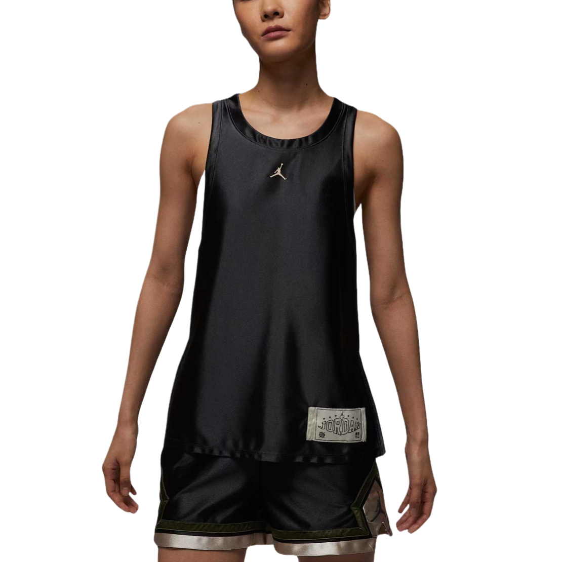 

Jordan Спортивная баскетбольная майка для женщин, цвет gray black oat
