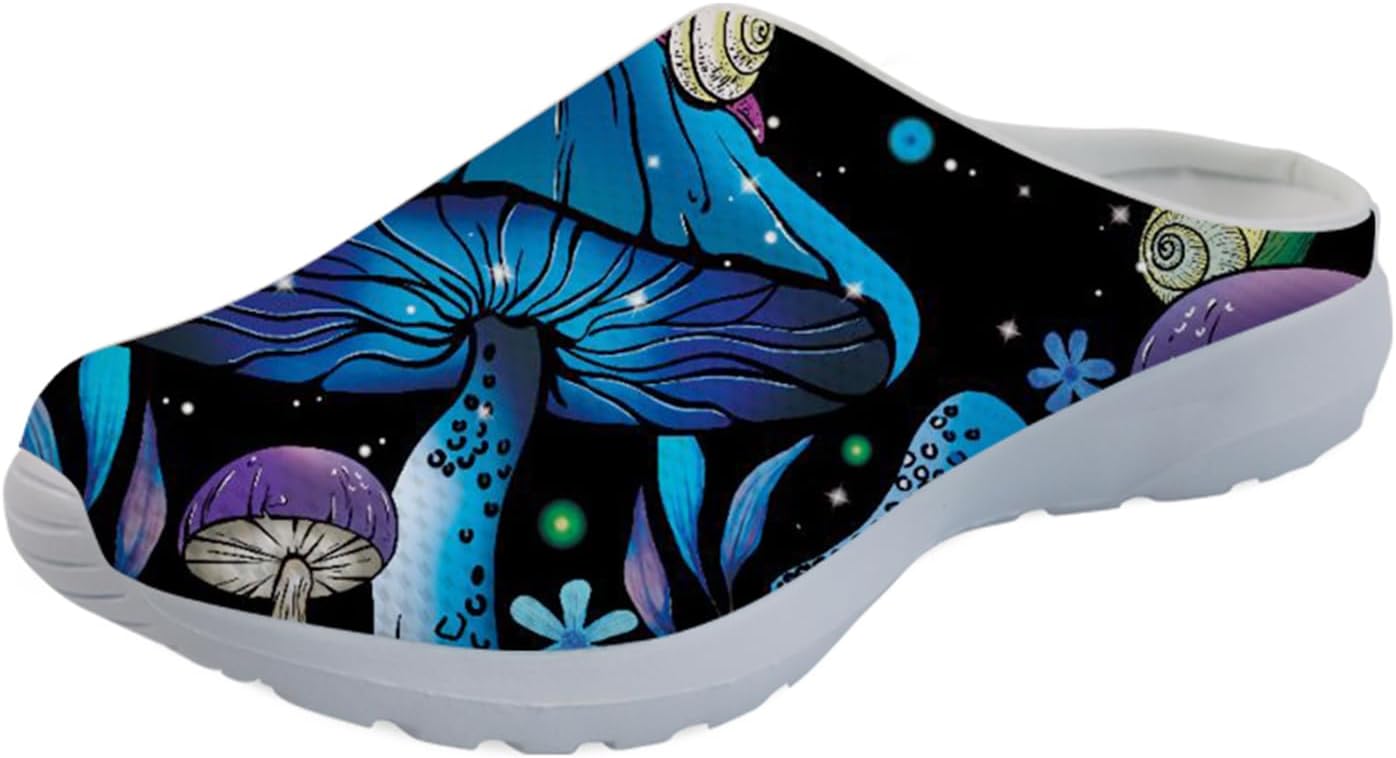 

GLENLCWE Милые мужские сабо с коровьим принтом, женские прогулочные мюли, кроссовки, сетчатые мягкие садовые сабо, легкая водная обувь, голубой