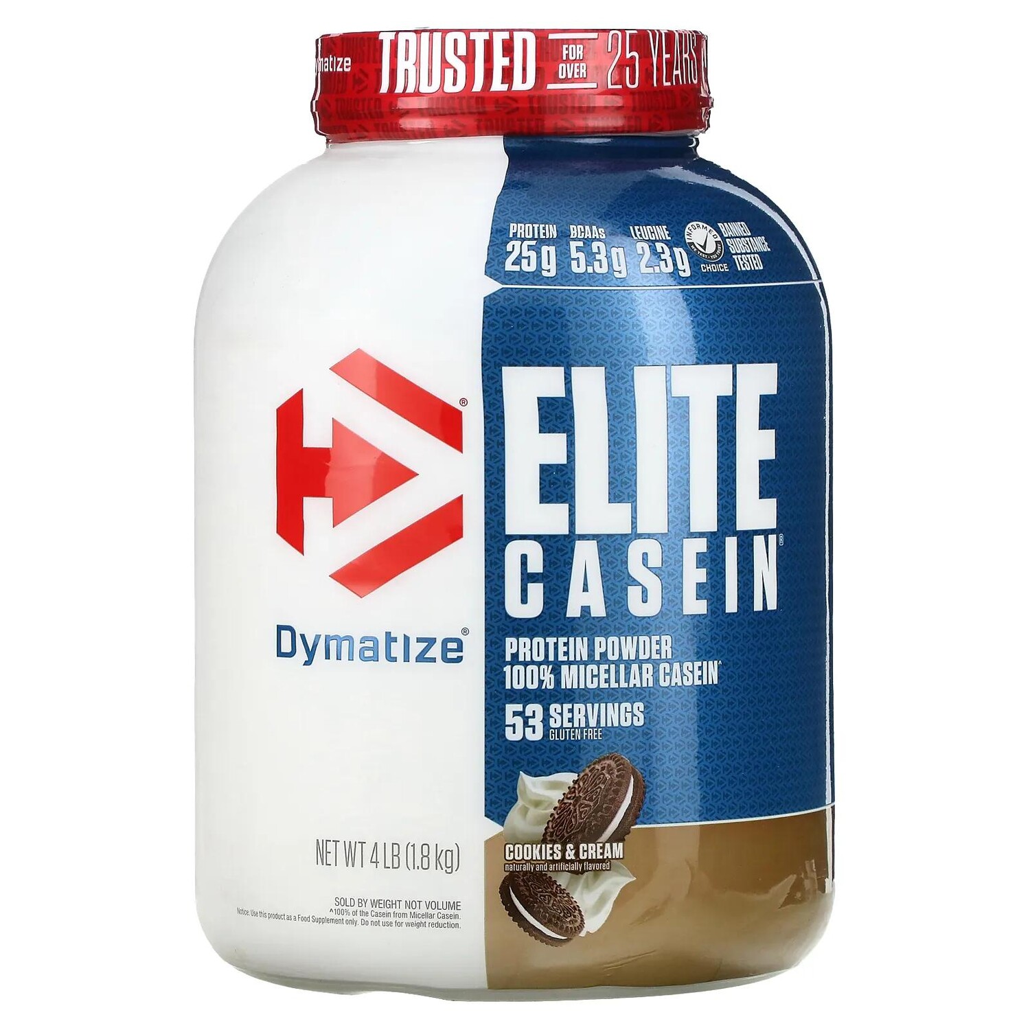 

Dymatize Nutrition Элитный казеин печенье и сливки 4 фунта (1,8 кг)