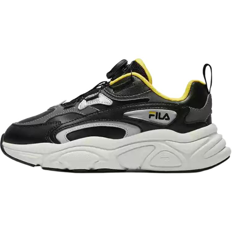FILA KIDS Детские кроссовки BOA Anti Slip с низким верхом, устойчивые к износу, цвет: черный, серый