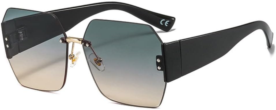 

Женские солнцезащитные очки без оправы, очки-маска, женские солнцезащитные очки с цветочным рисунком, защита от УФ-излучения UV400, винтажные очки LANGSER, C5black-greenbrown