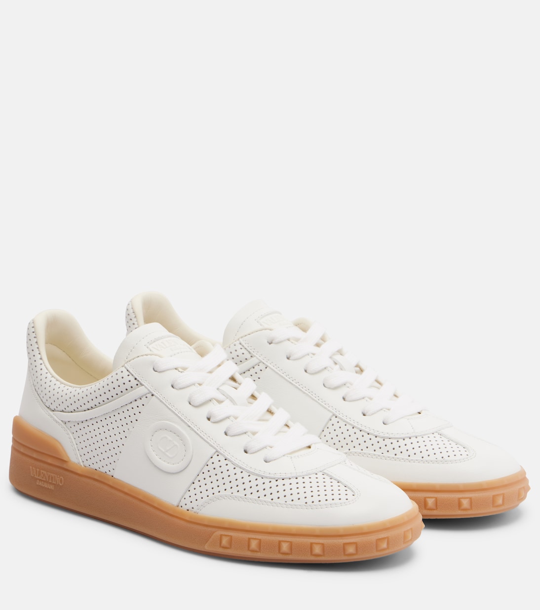 Upvillage кожаные кроссовки Valentino Garavani, Bianco/Bianco/Bianco/Ambra